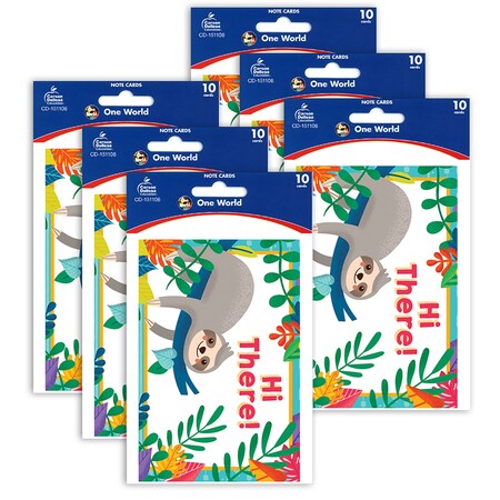 Carson Dellosa One World Note Cards with Envelopes, 120PK 151106